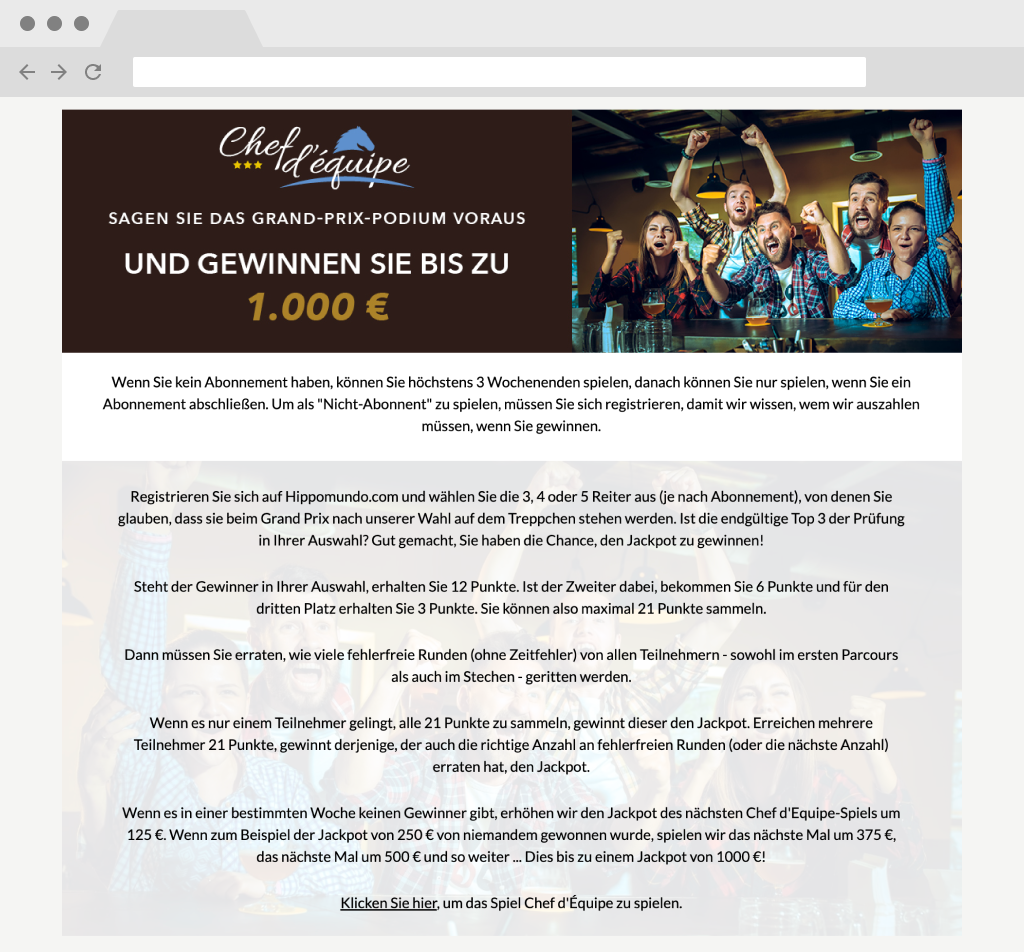 Chef d'Equipe