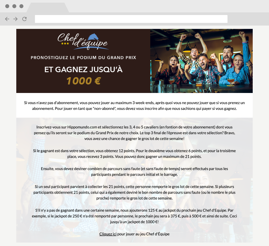 Chef d'Equipe